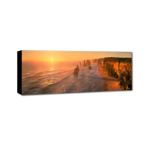 John Xiong 'Seashore Sunrise' Canvas Art,10x32